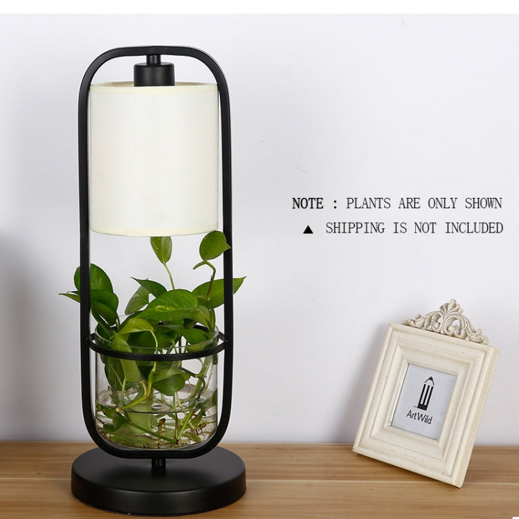 Creative Table Lamp Desk LED Lamp Bedside Reading Studying Bedroom Light Button Switch & 40W Tungsten Bulb(Black)
