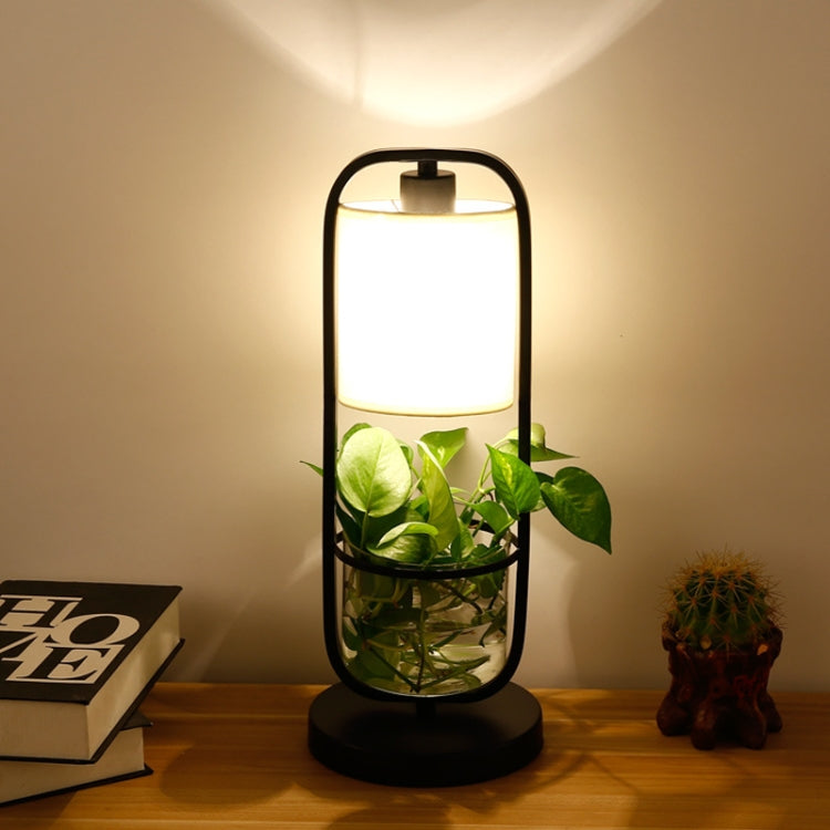 Creative Table Lamp Desk LED Lamp Bedside Reading Studying Bedroom Light Dimming Switch & 40W Tungsten Bulb(Black)