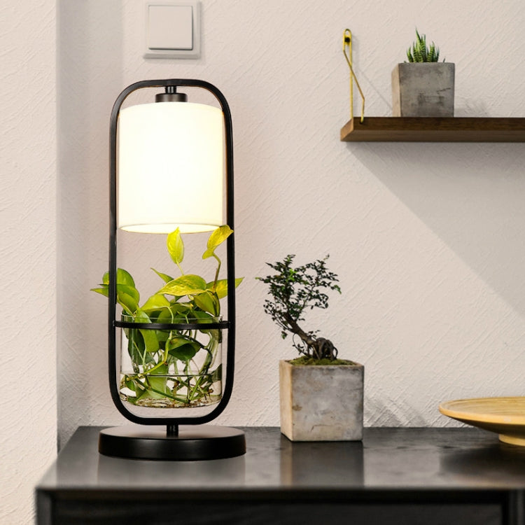 Creative Table Lamp Desk LED Lamp Bedside Reading Studying Bedroom Light Button Switch & 5W LED(Black)