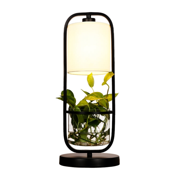 Creative Table Lamp Desk LED Lamp Bedside Reading Studying Bedroom Light Button Switch & 5W LED(Black)