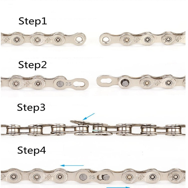 3 Pairs Bicycle Chain Magic Buckle Chain Joint, Model:8 Speed