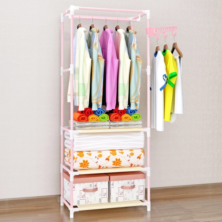 Standing Coat Rack Stainless steel Assembly Clothes rack Bedroom Furniture Shelf Hanging storage