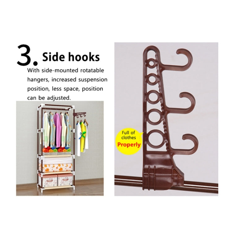 Standing Coat Rack Stainless steel Assembly Clothes rack Bedroom Furniture Shelf Hanging storage
