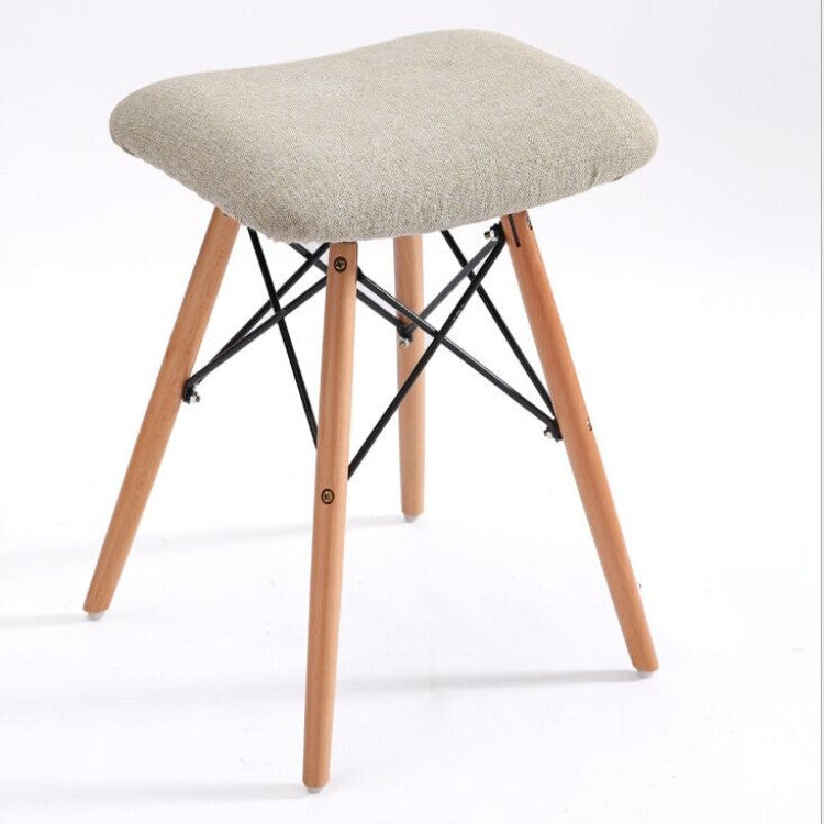 Solid Wood Stool Fabric Dining Stool Makeup Stool Fashion Creative Computer Stool Dressing Home Bench