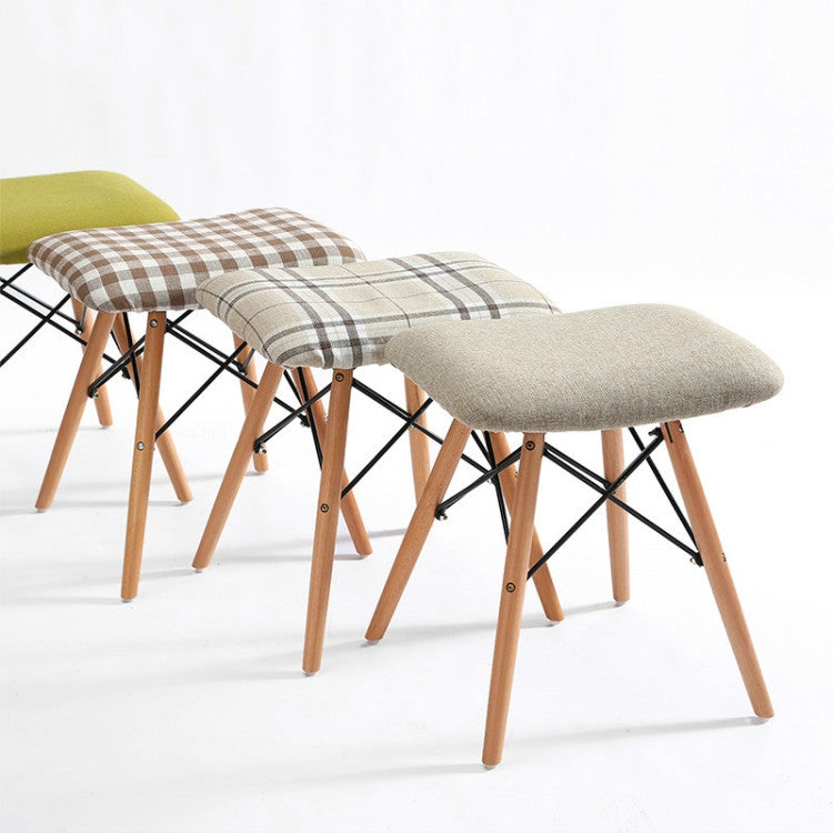 Solid Wood Stool Fabric Dining Stool Makeup Stool Fashion Creative Computer Stool Dressing Home Bench