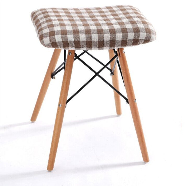Solid Wood Stool Fabric Dining Stool Makeup Stool Fashion Creative Computer Stool Dressing Home Bench