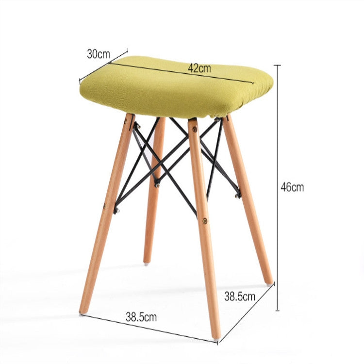 Solid Wood Stool Fabric Dining Stool Makeup Stool Fashion Creative Computer Stool Dressing Home Bench