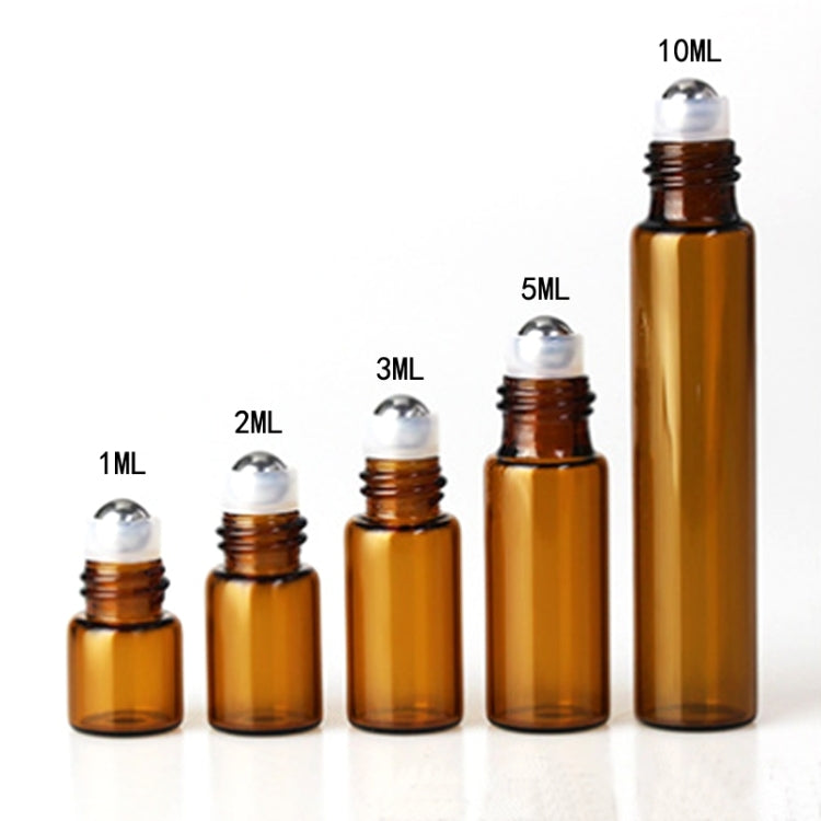 5 PCS /Pack 1ml 2ml 3ml 5ml 10ml Amber Thin Glass Roll on Bottle Sample Test Essential Oil Vials