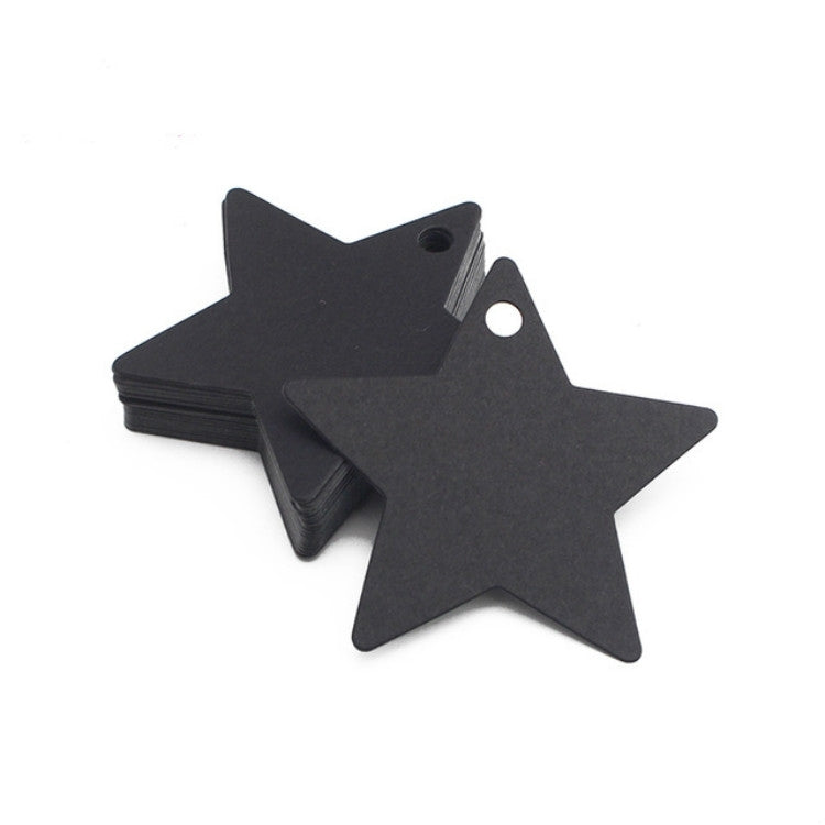 100 PCS/set Five-pointed Star Decoration Tag Kraft Paper Blank Small Label Clothing Identification Card