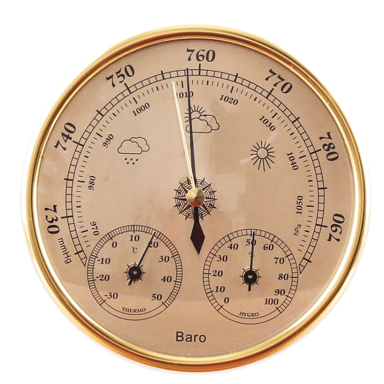 THB9392 Wall Hanging Household Weather Station Barometer Thermometer Hygrometer, 128mm