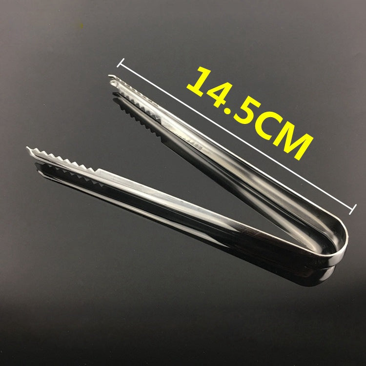 2 PCS Stainless Steel Light Body Small Sugar Clip Cube Sugar Clip Thickened Ice Clip, Specification:Stainless Steel 5 Inches