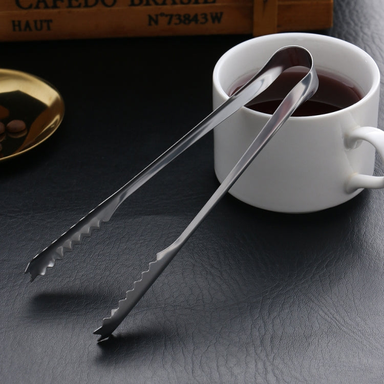 2 PCS Stainless Steel Light Body Small Sugar Clip Cube Sugar Clip Thickened Ice Clip, Specification:Stainless Steel 9 Inches