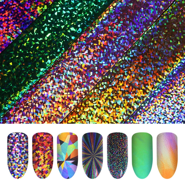 10 PCS DIY Holographic Nail Foil Set Transparent Nail Art Transfer Sticker, Random Delivery