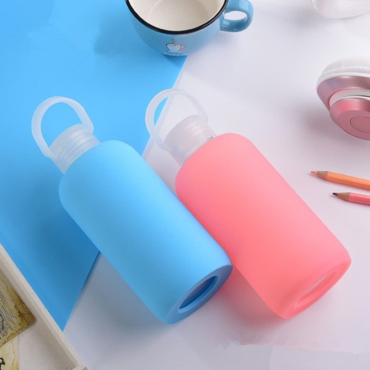 Glass Water Bottle Glass Women Water Bottles with Protective Silicon Case, Random Color Delivery