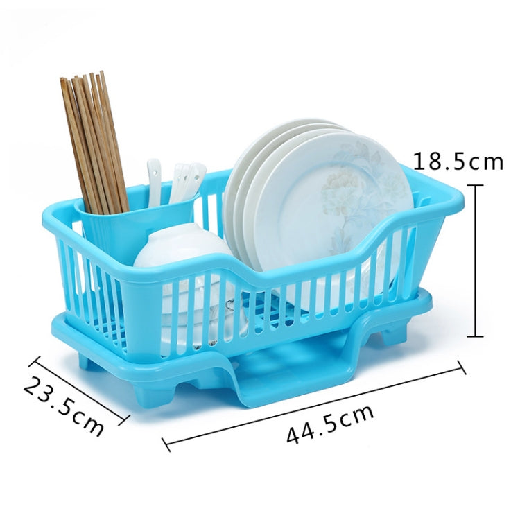 Kitchen Sink Dish Multi-function Drainer Drying Rack Kitchen Washing Holder Basket Organizer Blue, Size:S, Style:Front Drainage