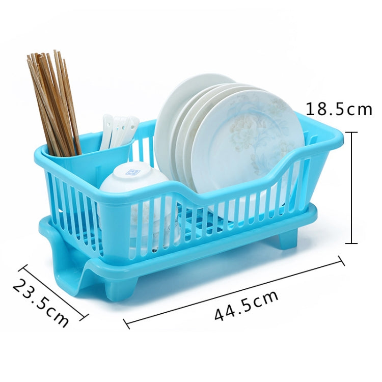 Kitchen Sink Dish Multi-function Drainer Drying Rack Kitchen Washing Holder Basket Organizer Blue, Size:S, Style:Right Drainage