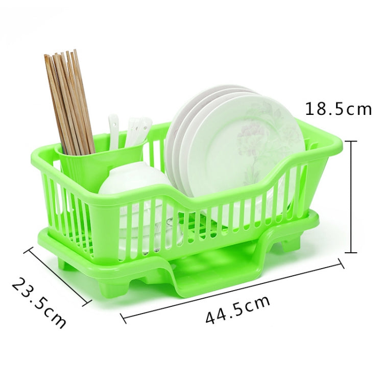 Kitchen Sink Dish Multi-function Drainer Drying Rack Kitchen Washing Holder Basket Organizer Green, Size:S, Style:Front Drainage