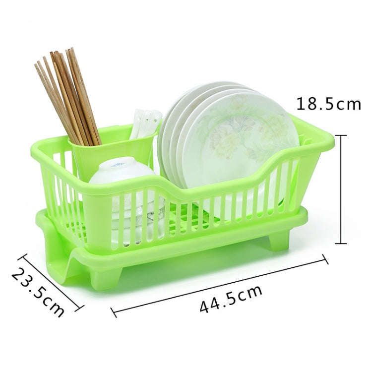 Kitchen Sink Dish Multi-function Drainer Drying Rack Kitchen Washing Holder Basket Organizer Green, Size:S, Style:Right Drainage