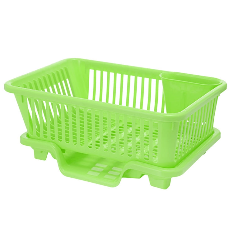 Kitchen Sink Dish Multi-function Drainer Drying Rack Kitchen Washing Holder Basket Organizer Green, Size:L, Style:Front Drainage