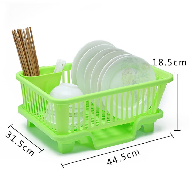 Kitchen Sink Dish Multi-function Drainer Drying Rack Kitchen Washing Holder Basket Organizer Green, Size:L, Style:Front Drainage