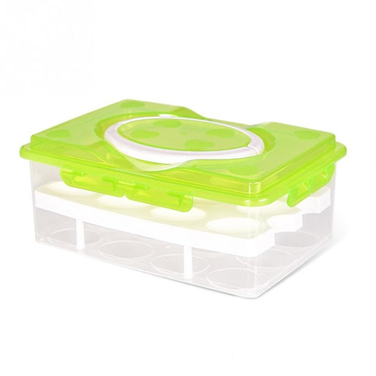 Portable 2 Layers 24 Slots PP Plastic Egg Holder Storage Case Box