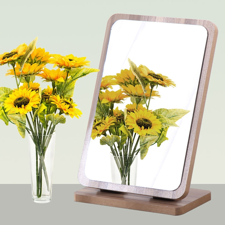 2 PCS Solid Wood Makeup Decorative Mirror Vanity Mirror