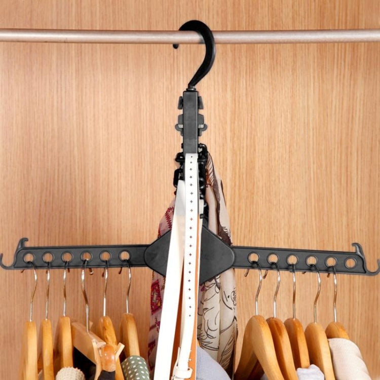 Space saving Magic Clothes tie Hanger Fold Closet Holder Hook Rack