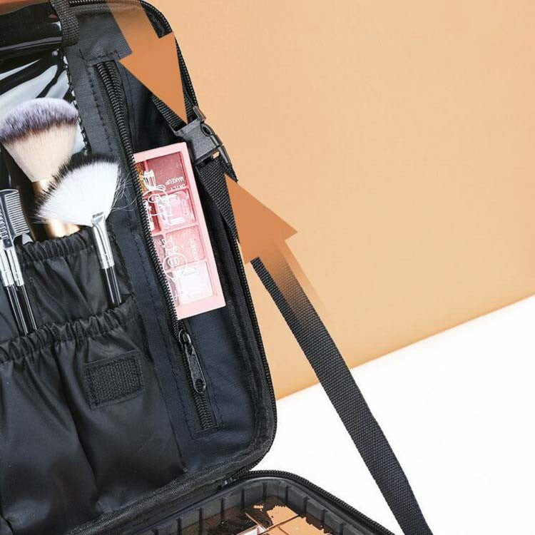 Makeup Bag Embroidery Manicure Portable Clapboard Toolbox, Size:Large With Mirror