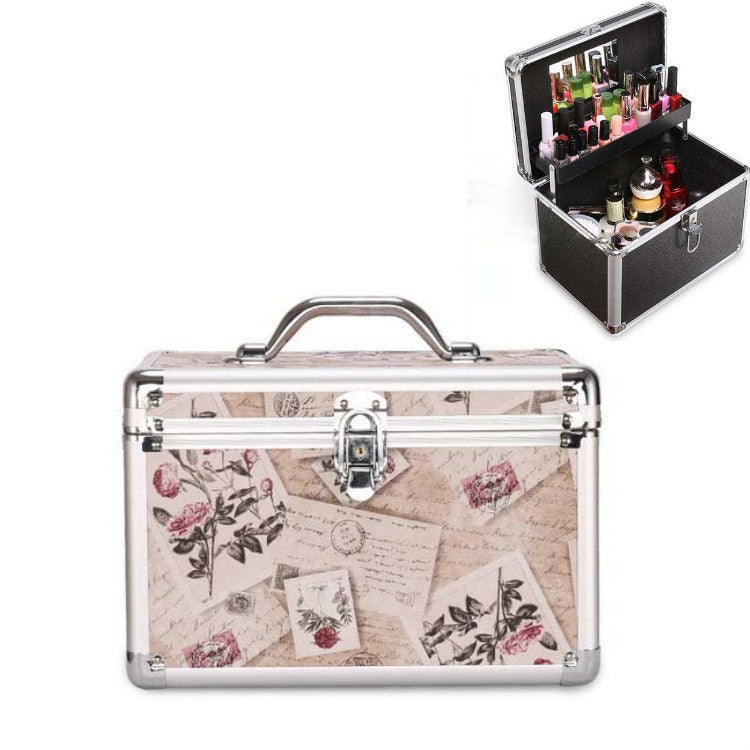 Cosmetics Multifunctional Storage Box Technician Foot Bath Toolbox, Size:Large(Beige Stationery)