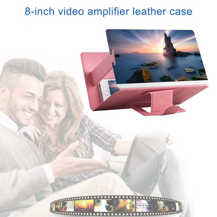 8 inch Universal Mobile Phone 3D Screen Amplifier HD Video Magnifying Glass Stand Bracket Holder