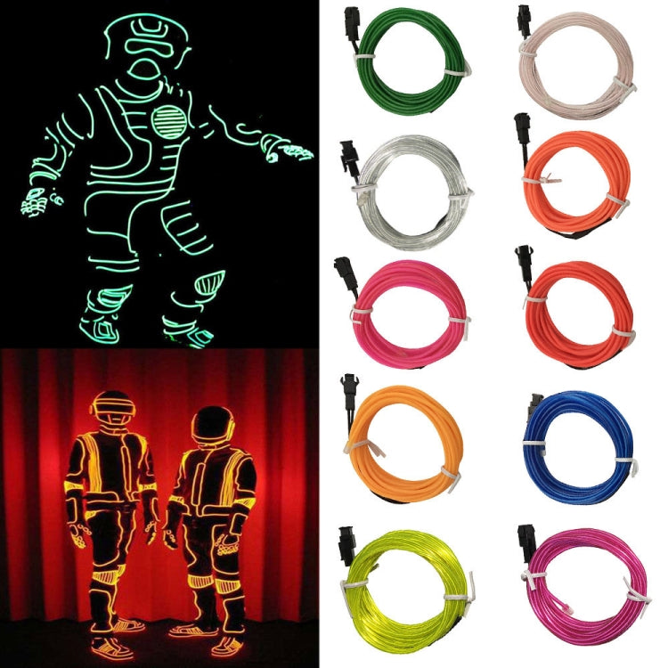 Flexible LED Light EL Wire String Strip Rope Glow Decor Neon Lamp USB Controlle 3M Energy Saving Mask Glasses Glow Line F277