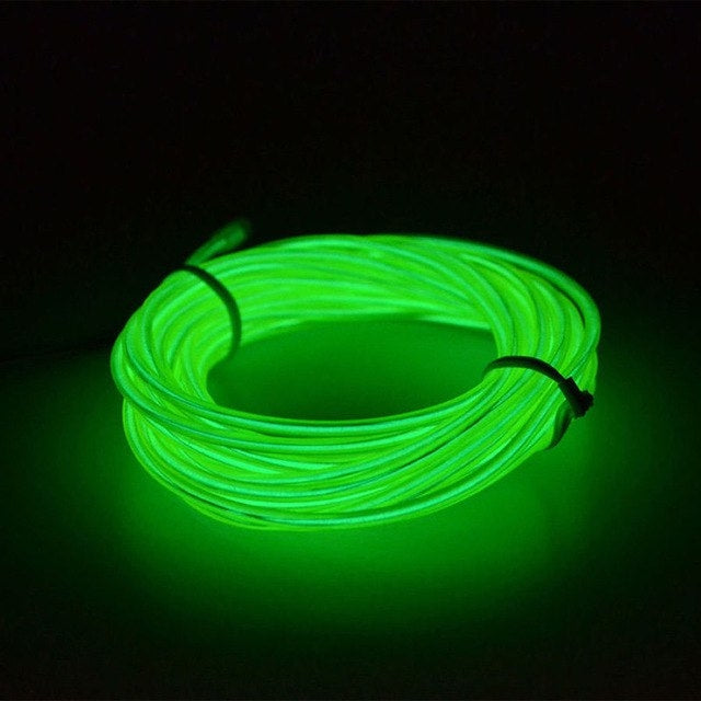 Flexible LED Light EL Wire String Strip Rope Glow Decor Neon Lamp USB Controlle 3M Energy Saving Mask Glasses Glow Line F277