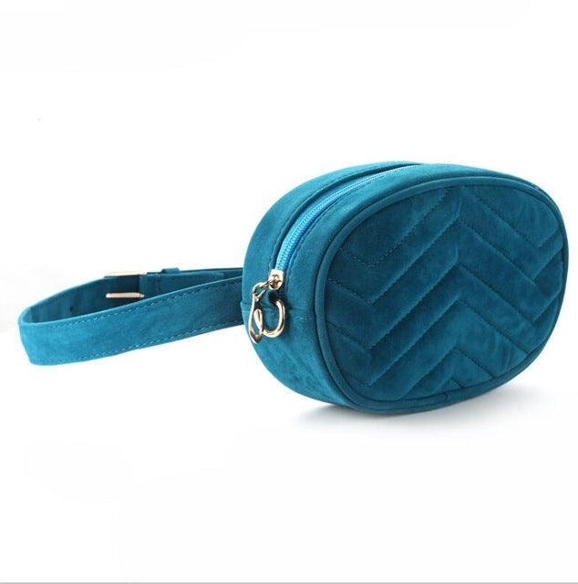 Mini Rhombic Round Waist Bag Women Luxury Leather Handbag