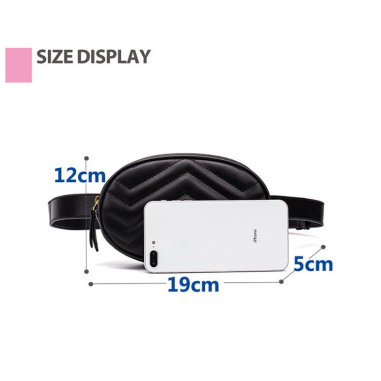 Mini Rhombic Round Waist Bag Women Luxury Leather Handbag