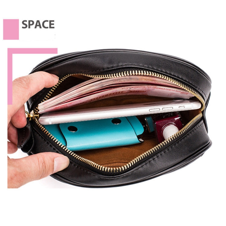Mini Rhombic Round Waist Bag Women Luxury Leather Handbag