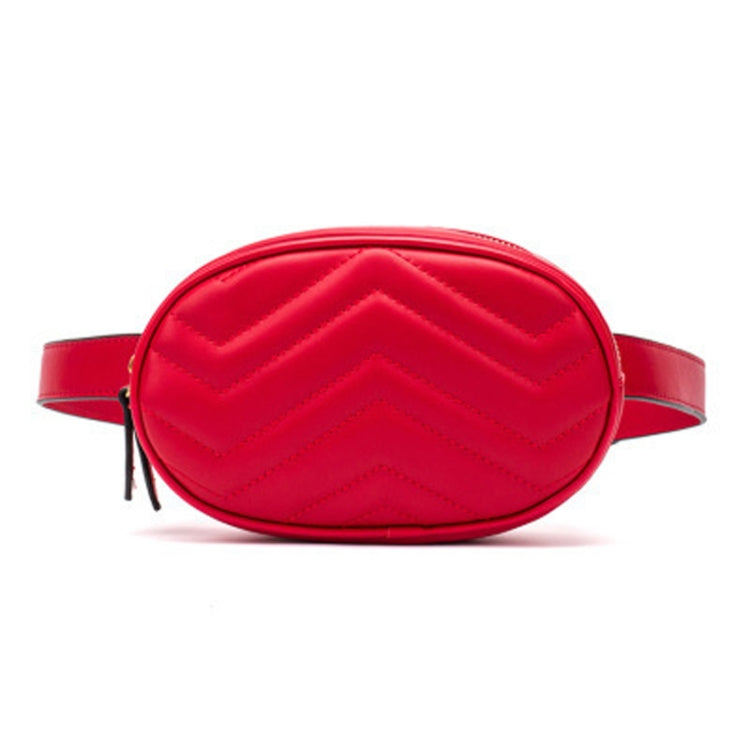 Mini Rhombic Round Waist Bag Women Luxury Leather Handbag