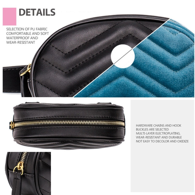 Mini Rhombic Round Waist Bag Women Luxury Leather Handbag