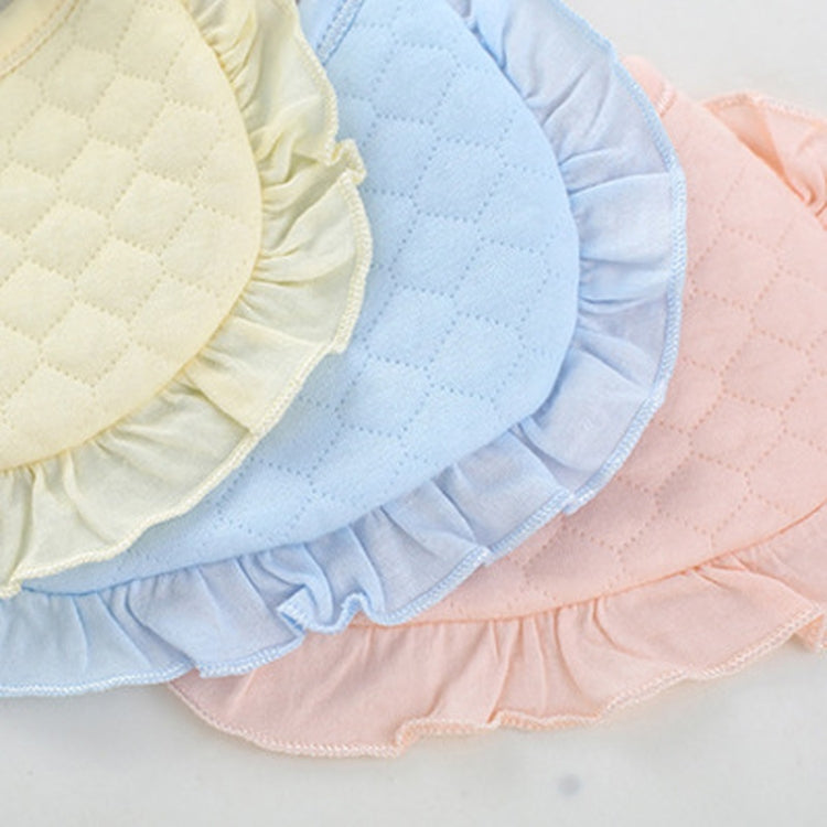 2 PCS Newborn Drool-proof Warmth With Lace Mini Bib(Blue)