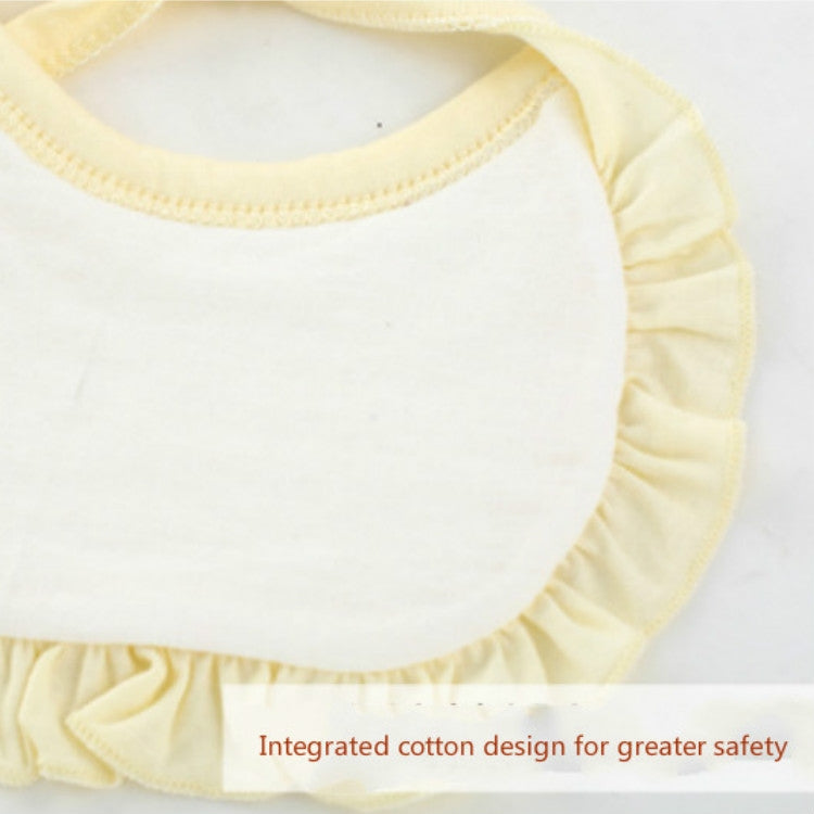 2 PCS Newborn Drool-proof Warmth With Lace Mini Bib(Blue)