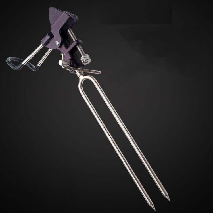 Stainless Steel Fishing Bracket Throwing Rod Sea Rod Hand Rod Fishing Rod Bracket, Color:A Purple