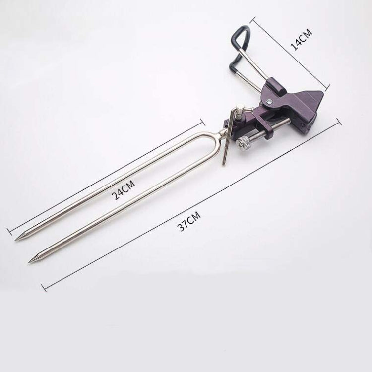 Stainless Steel Fishing Bracket Throwing Rod Sea Rod Hand Rod Fishing Rod Bracket, Color:A Purple