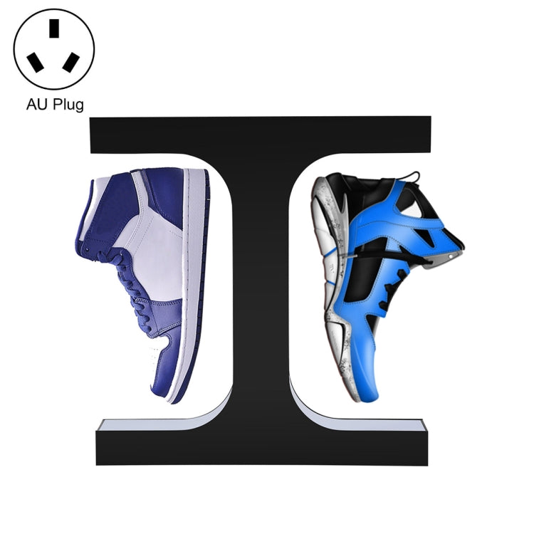 LM-011 LED Lighting Magnetic Levitation Shoes Display Stand, Style:28mm Black+White Light