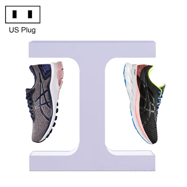 LM-011 LED Lighting Magnetic Levitation Shoes Display Stand, Style:28mm White+White Light