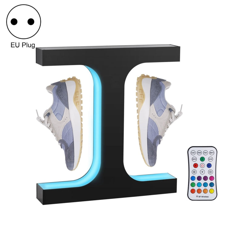 LM-011 LED Lighting Magnetic Levitation Shoes Display Stand, Style:28mm Black+Color Light+RC