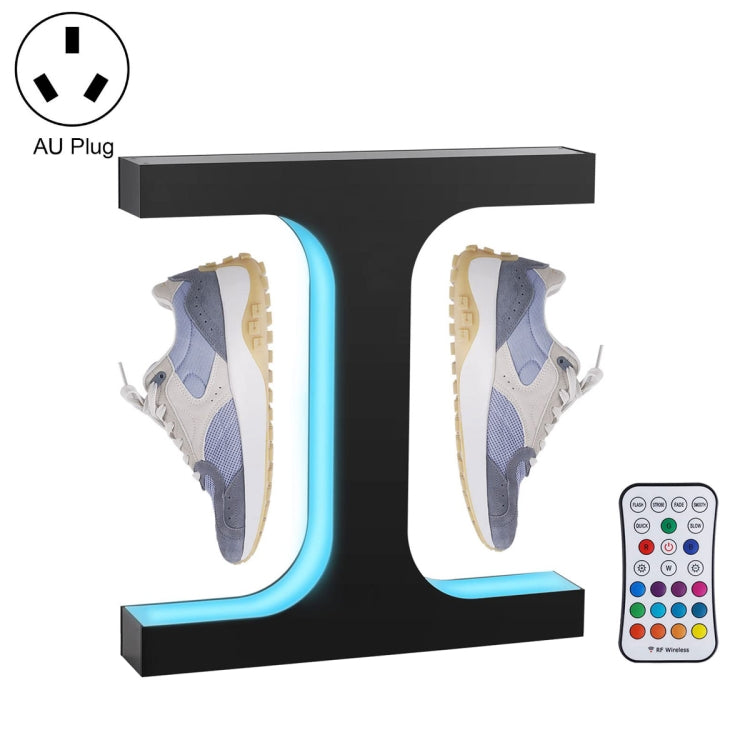 LM-011 LED Lighting Magnetic Levitation Shoes Display Stand, Style:28mm Black+Color Light+RC