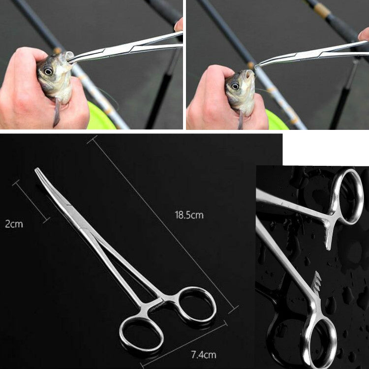 Stainless Steel Decoupling Hemostatic Forceps for Fishing Hooks