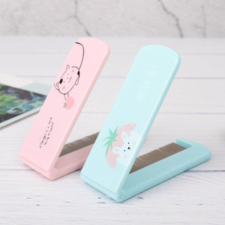 4 PCS Portable Travel Folding Hair Brush With Mirror Compact Small Size Comb Outdoor Camping Travel Hair Styling Tools(0853SB)