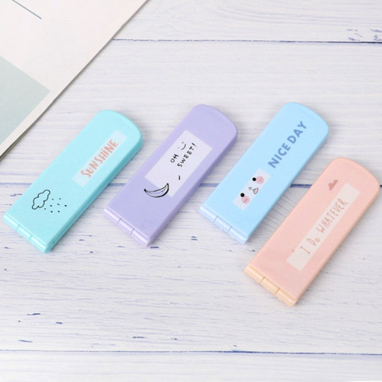 4 PCS Portable Travel Folding Hair Brush With Mirror Compact Small Size Comb Outdoor Camping Travel Hair Styling Tools(0853SB)