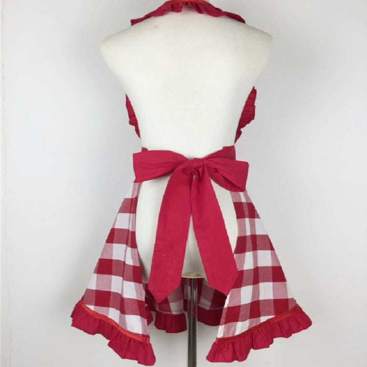 Retro Cotton Big Plaid Big Swing Apron
