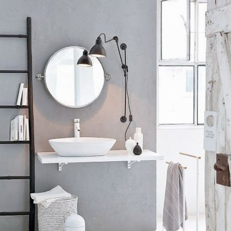 Adjustable Modern Industrial Long Rocker Trolley Lift Wall Light, Size:Long Arm